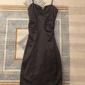 Brown satin sheath dress size 2